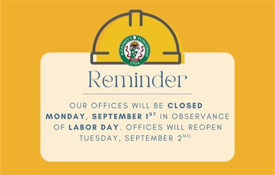 Reminder: Offices will be closed on 9/1/25 for Labor Day