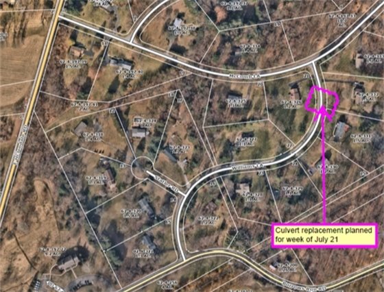 Culvert Replacement Map of Location