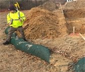 Photo of inspection of a stormwater basin