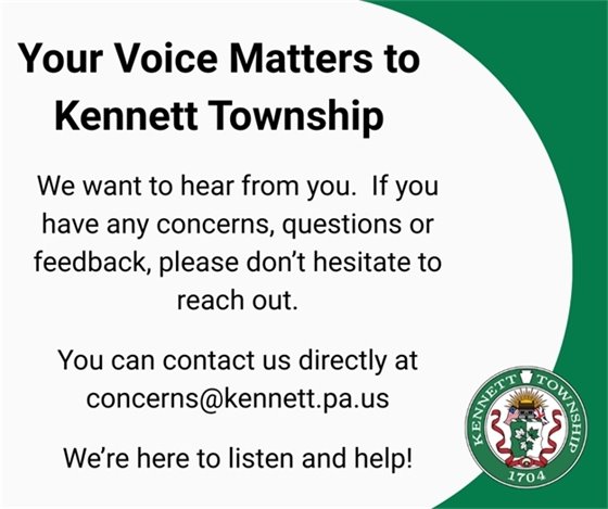 Your voice matters to Kennett Township