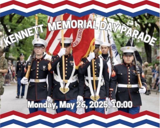 Kennett Memorial Day Parade, Monday 5/26/25 10 am