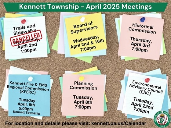 April 2025 Committe Meeting Schedule