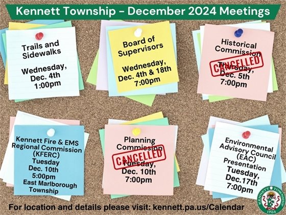 December Monthly Meetings