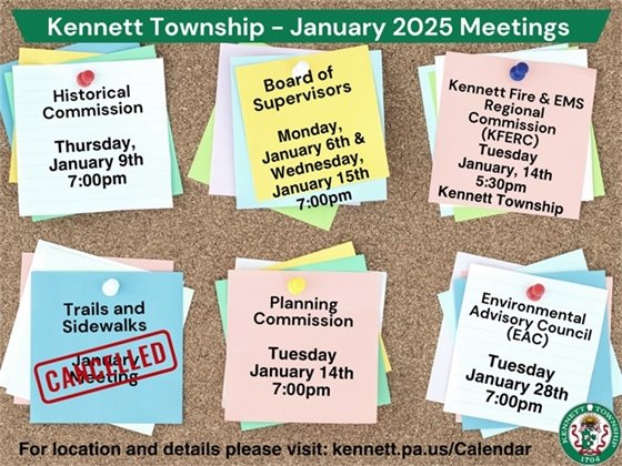 Monthly Meetings: January 2025