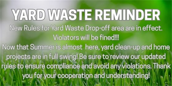 Yard Waste Reminder