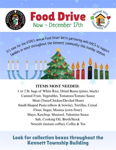Kennett Township Police Department Food Drive