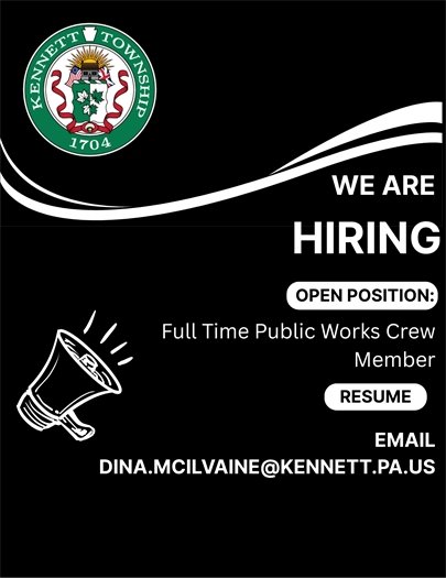 Hiring Full Time Public Works Crew Member