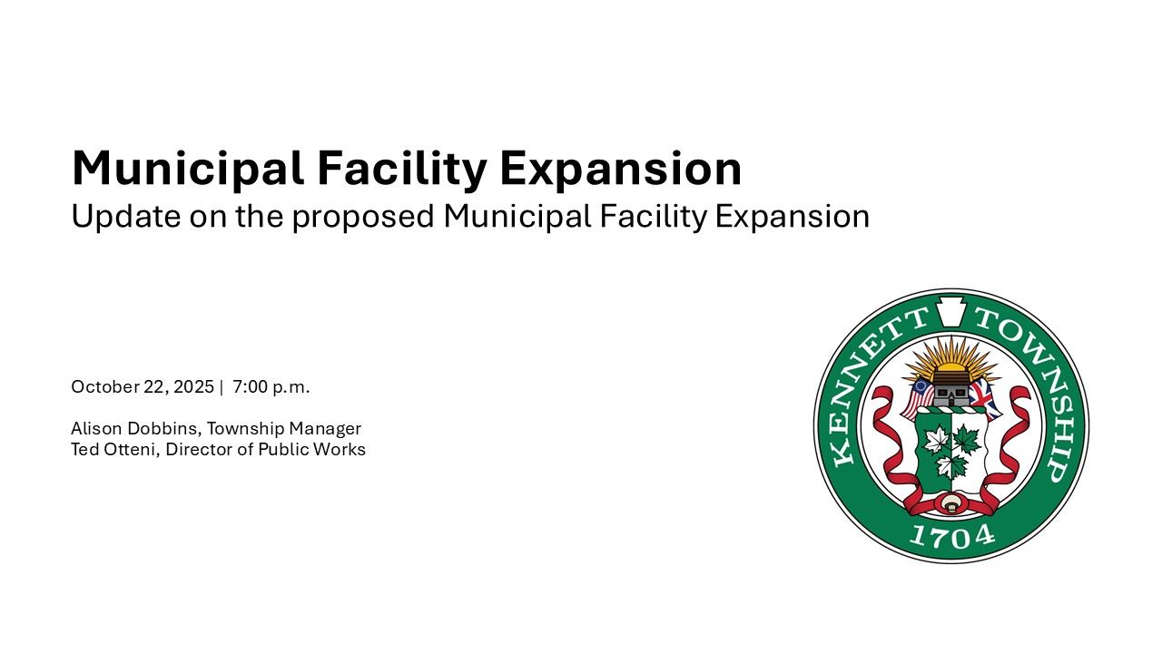 Slide1 of the October 22, 2025 Municipal Facility Expansion Update Presentation